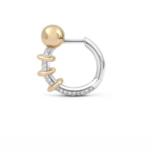 Rainbow K Punk Nano Earring White Gold - Picture 3 of 9